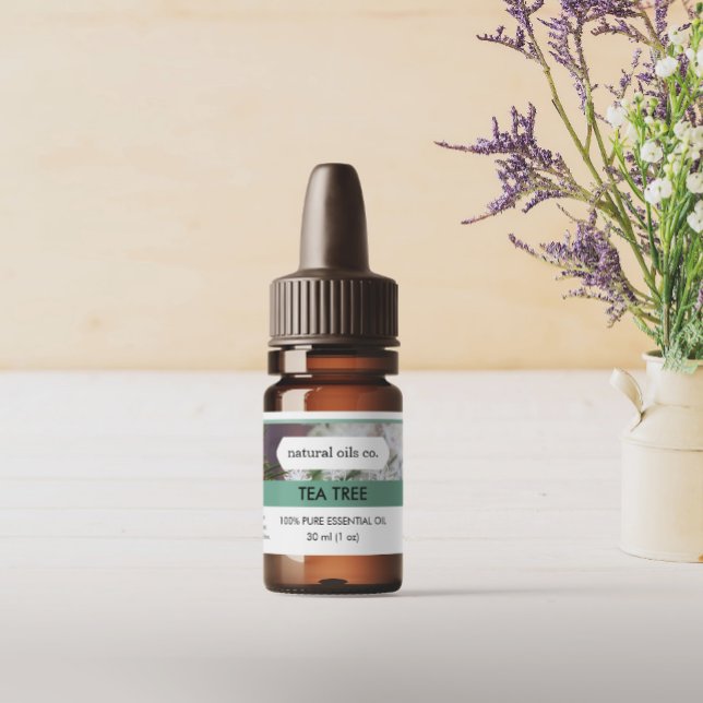 Etikett Tea Träd Essential Oils Fragrance Flaska (Skapare uppladdad)