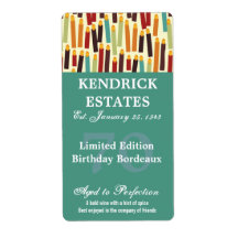 Etikett Teal Birthday Vin (375 ml)