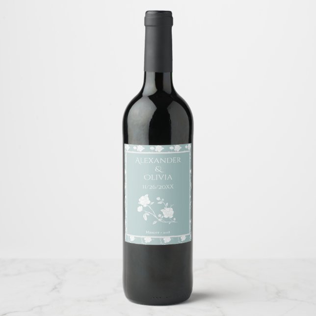 Etikett Teal Ro Bröllop Vin (Framsida)