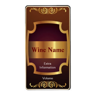 Etikett Top Shelf Red Vin Fraktsedel