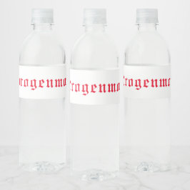 Etikette Wasserflasche Dihydrogenmonoxid Vattenflaska Etikett