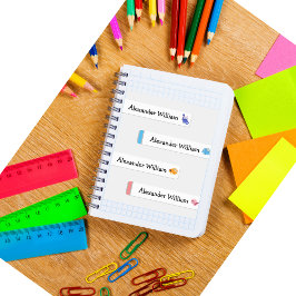 Etiketten Cute Dino & Rainbow Watersecure /Järn på Klistermärke