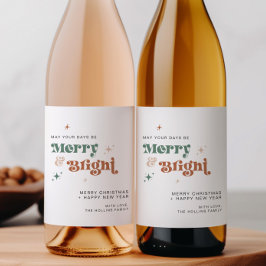 Etiketten Drink Gift-etikett för Boho jul Vin Vinflaska Etikett
