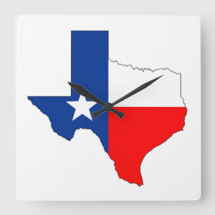 etiketten för den texas United States Amerika Fyrkantig Klocka