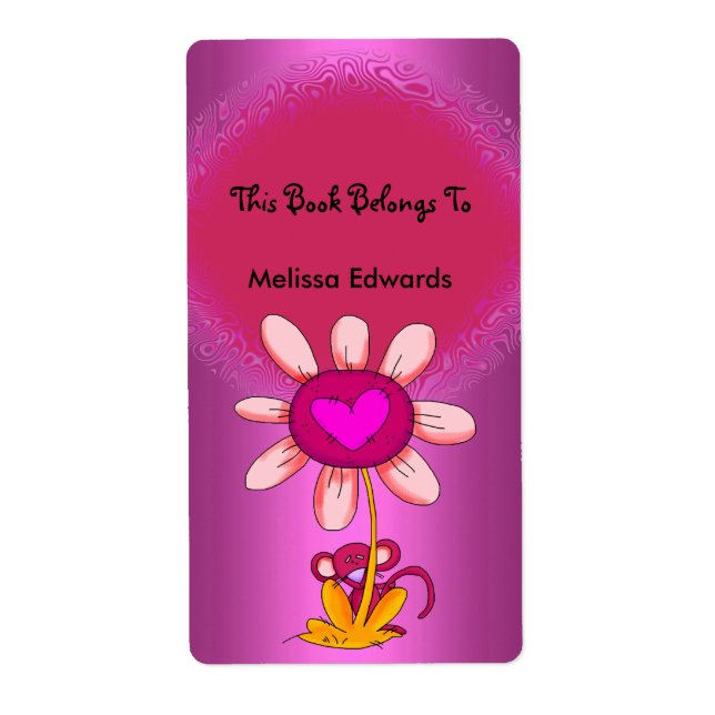 Etiketten Kids Bok-etiketter stämplar stora Storle Fraktsedel (Framsidan)