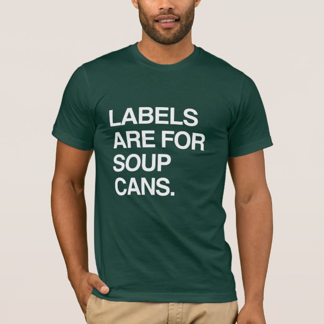 ETIKETTER ÄR FÖR SOPPCANSAR T-SHIRT (Framsida)