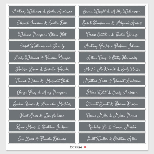 Etiketter av AvBlack för handskrivet Namn-skriptsk (Ark)