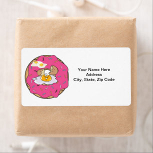 Etiketter för äggbacon fraktsedel