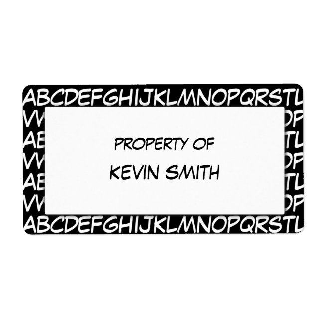 Etiketter för alfabetskolor fraktsedel (Framsidan)