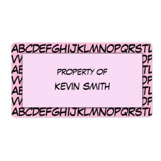 Etiketter för alfabetskolor fraktsedel