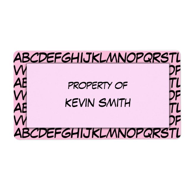 Etiketter för alfabetskolor fraktsedel (Framsidan)