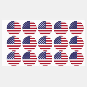 Etiketter för amerikanska Flagga