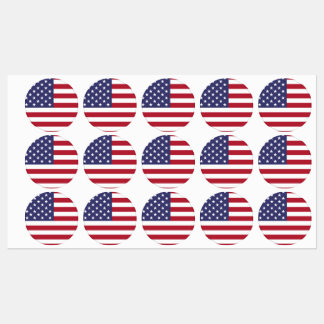 Etiketter för amerikanska Flagga