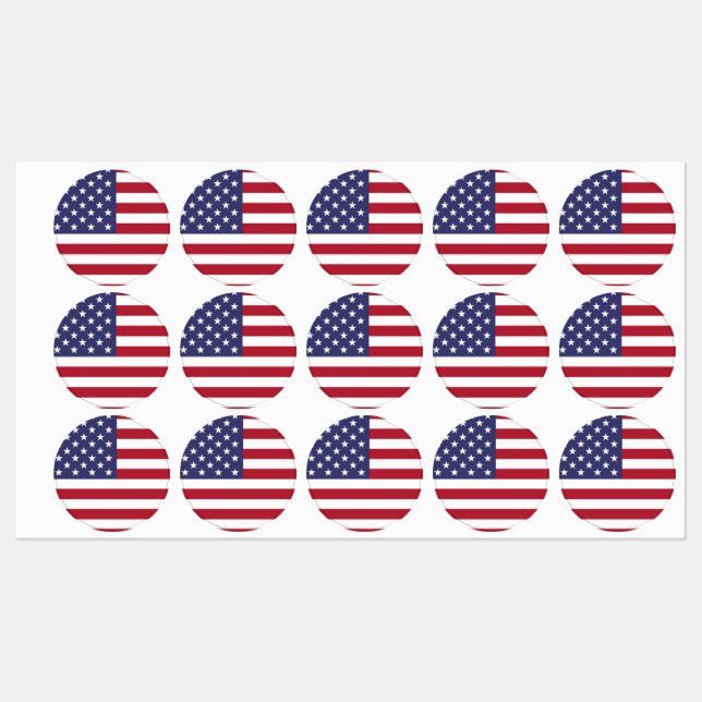 Etiketter för amerikanska Flagga (Ark)