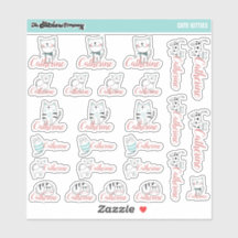 Etiketter för anpassade namn för kute Kittens | Sk