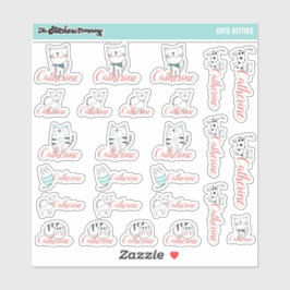 Etiketter för anpassade namn för kute Kittens | Sk