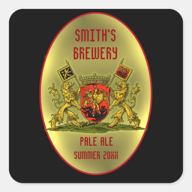 Etiketter för anpassade öl eller Vin Flaska (Framsida)