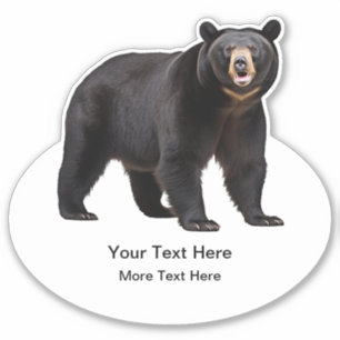 Etiketter för anpassningsbar Bear Nature Wildlife-