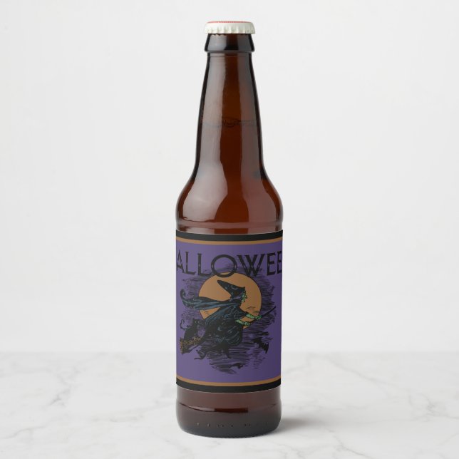 Etiketter för antique Witch Beer (Framsida)