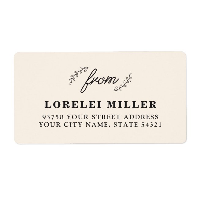 Etiketter för återlämnande av Wildblommor Fraktsedel (Framsidan)