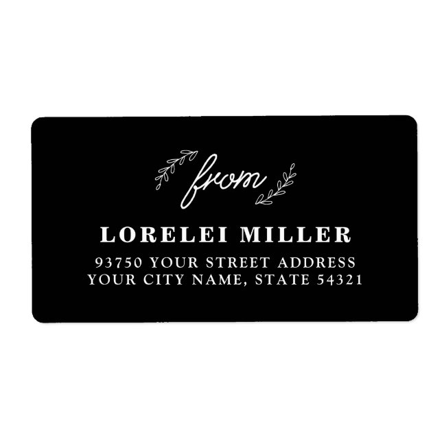 Etiketter för återlämnande av Wildblommor Fraktsedel (Framsidan)