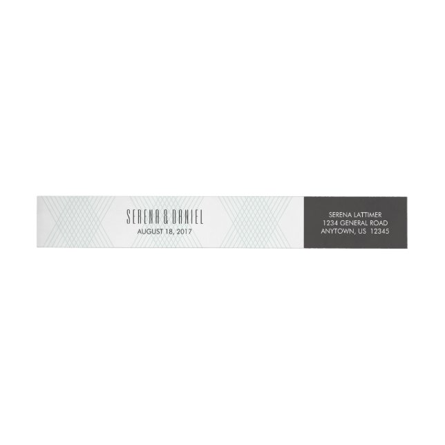 Etiketter för automatiskt linjeskift för bröllop (Individual)