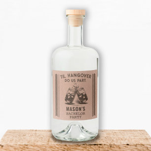 Etiketter för Bachelor Party Liquor Flaska