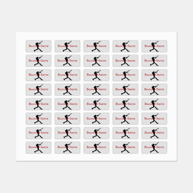 Etiketter för batter i Namn i Baseball Player (Ark)