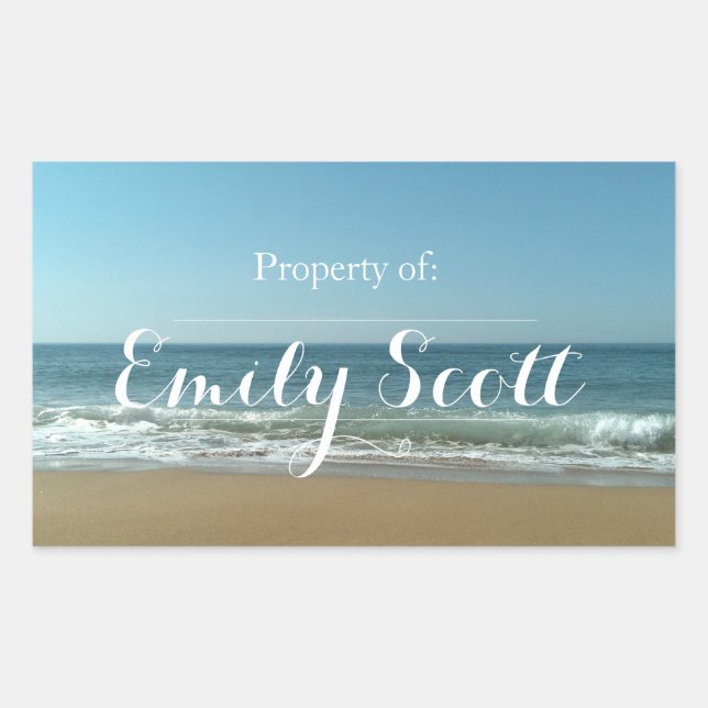 Etiketter för Beach Shore Namn (Framsida)