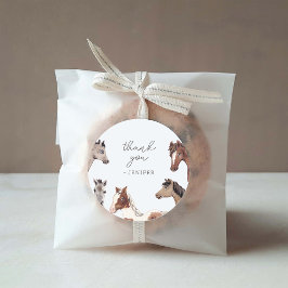 Etiketter för behandling av Tack för häst-babyskor