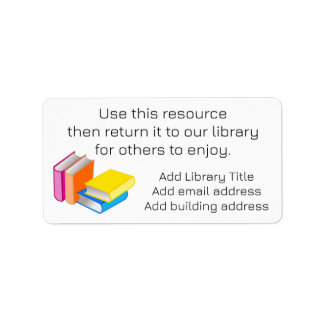 Etiketter för Bibliotek/Media Center Adressetikett