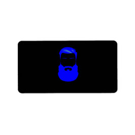 Etiketter för blå skägg adressetikett