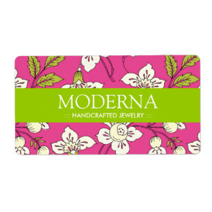 Etiketter för Blommigt av snyggt Fraktsedel