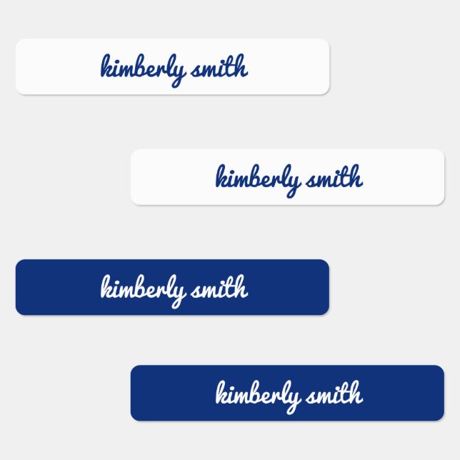 Etiketter för Blue Girl School Namn (Grupp)