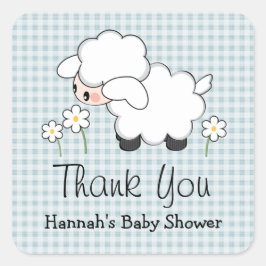 Etiketter för Blue Lamb Baby Shower
