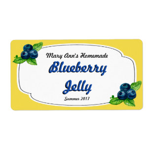 Etiketter för Blueberry Jelly Canning Fraktsedel