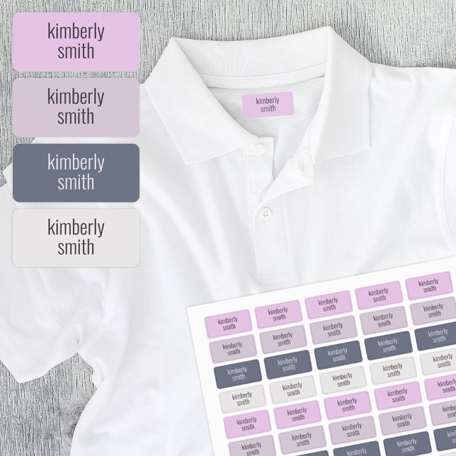 Etiketter för Boho Girl School Namn (Cute pink boho name labels for school uniforms, jackets, gym clothes, and more!)