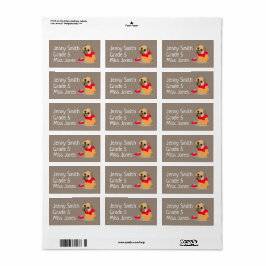 Etiketter för bok i hund i namn adressetikett