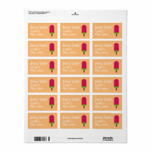 Etiketter för bok i namn-skolan adressetikett