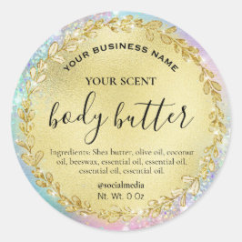 Etiketter för bomull Candy Body Butter Labels Guld