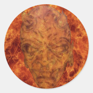 Etiketter för branddemoner