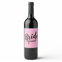 Etiketter för Bride Squad vin