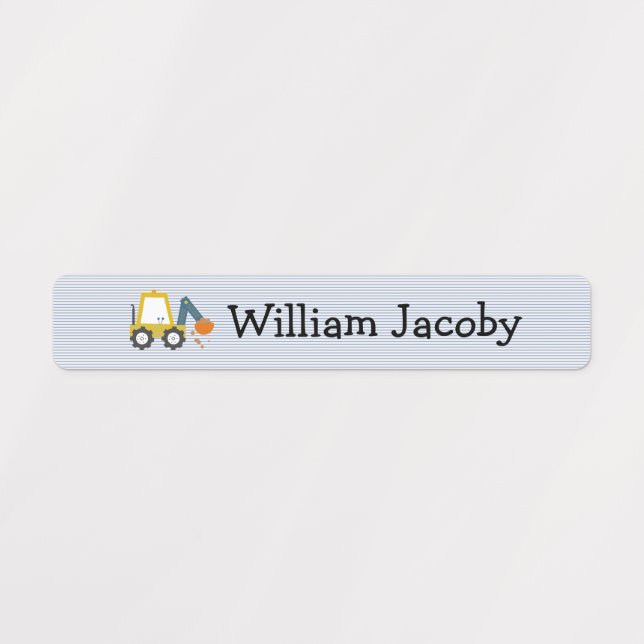 Etiketter för brytning av Lastbil Blue Stri Namn (Design 1)