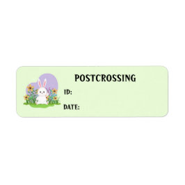 Etiketter för Bunny Postcross-ID Returadress Etikett