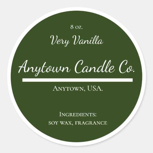 Etiketter för burk för klassikergrönt- och (Framsida)