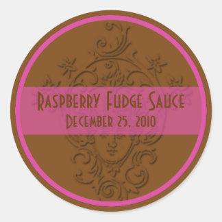 Etiketter för Chocolate Brown och Raspberry Rosa C