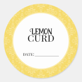 Etiketter för citroncurd-burkar