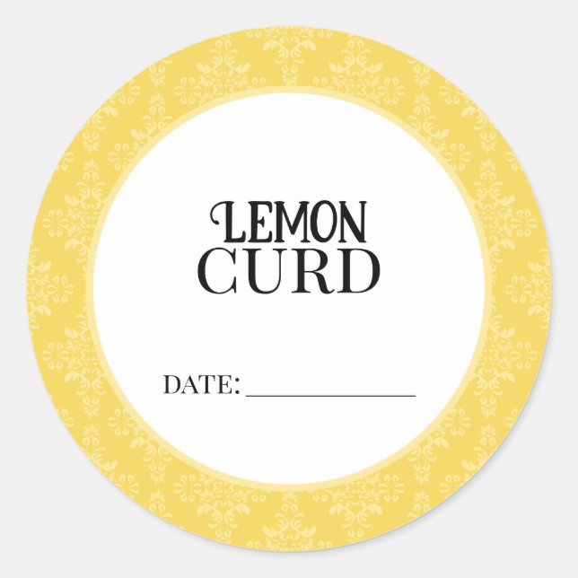 Etiketter för citroncurd-burkar (Framsida)