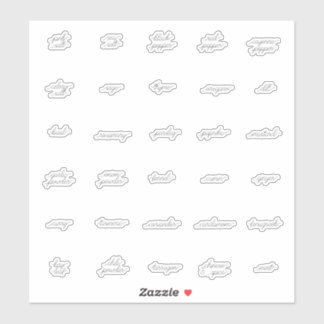 Etiketter för Curly Herb och Spice