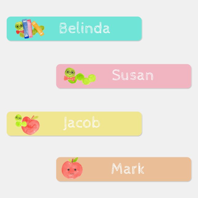 Etiketter för Cute back to school unge namn (Grupp)